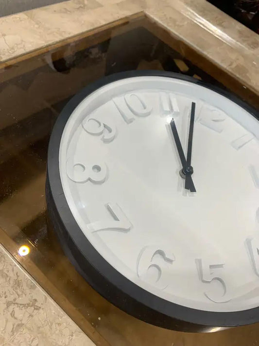 Modern Monochrome Numbered Wall Clock