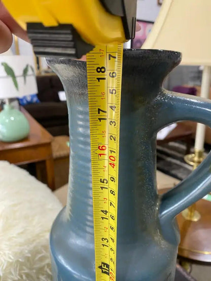 Blue Glazed Pottery Vase