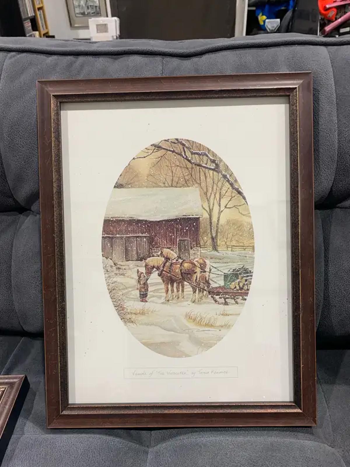 Trisha Romance Framed Print - Vignette of the Woodcutter