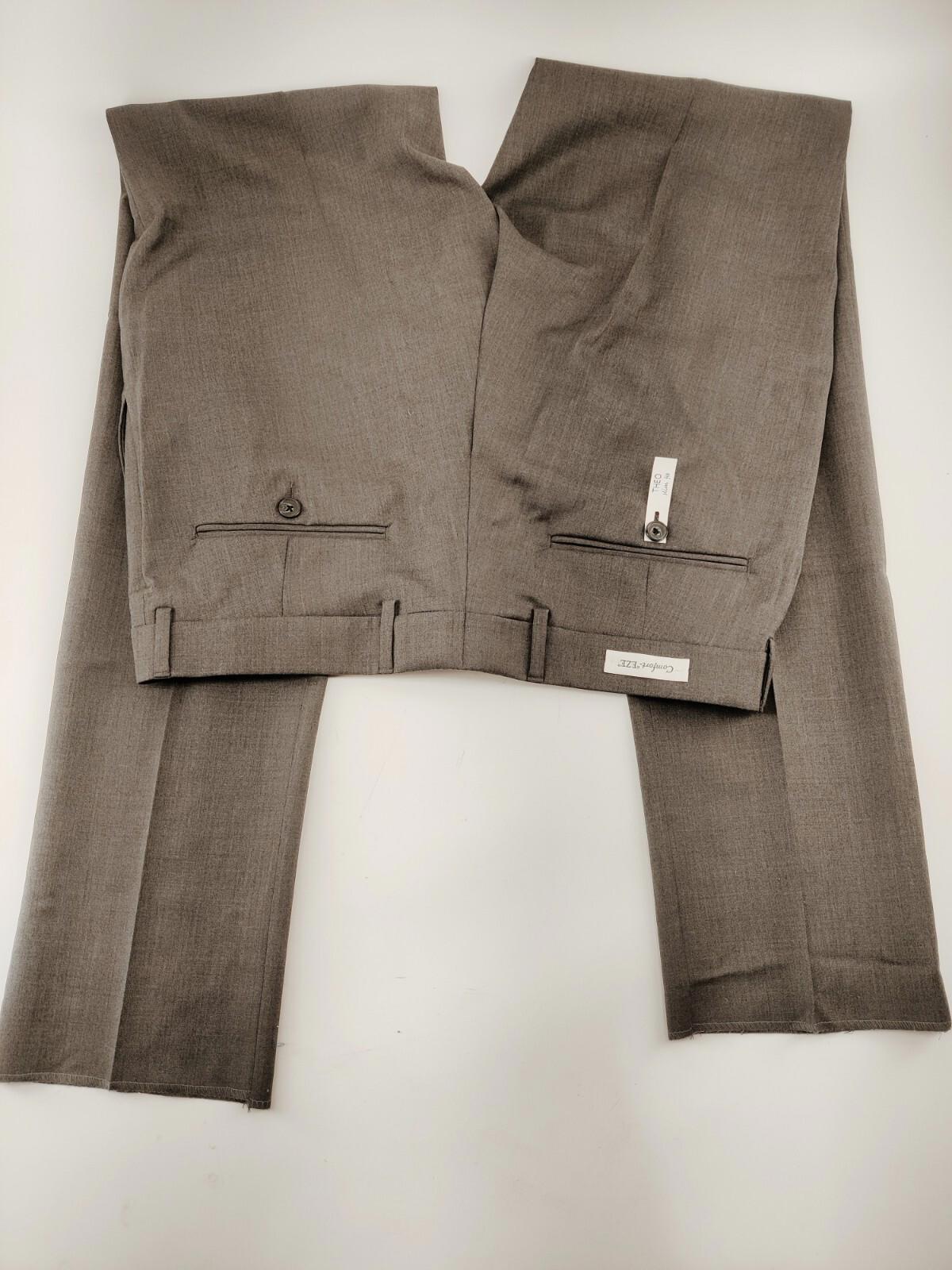 NWT Joseph Abboud Wool Grey Unhemmed Trousers Men's Size 34