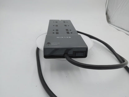 Belkin BE108200-06 8 port Power Strip Surge Protector Grey Tested Working - Fair
