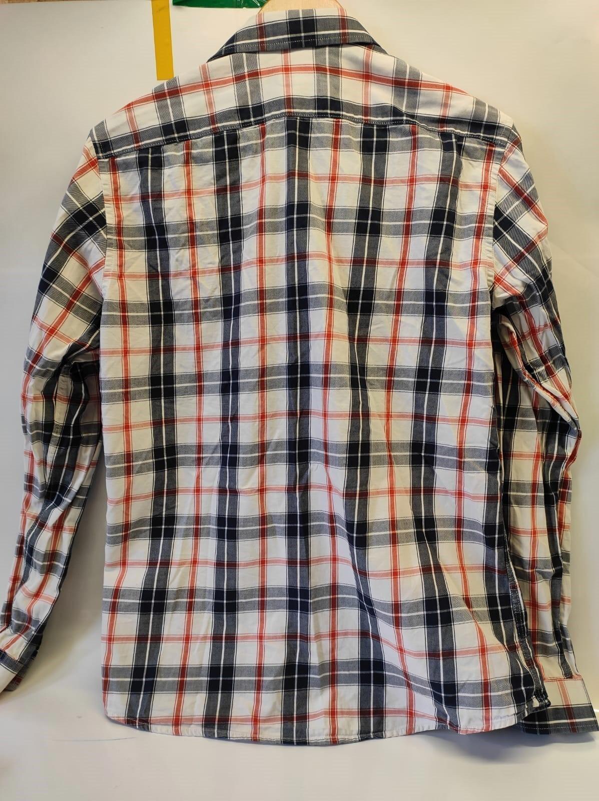 H&M Oxford Shirt Men's Medium Red Plaid Button Down Long Sleeve Cotton