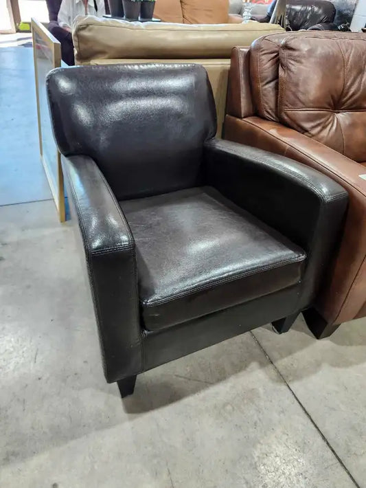 Faux Leather Arm Chair