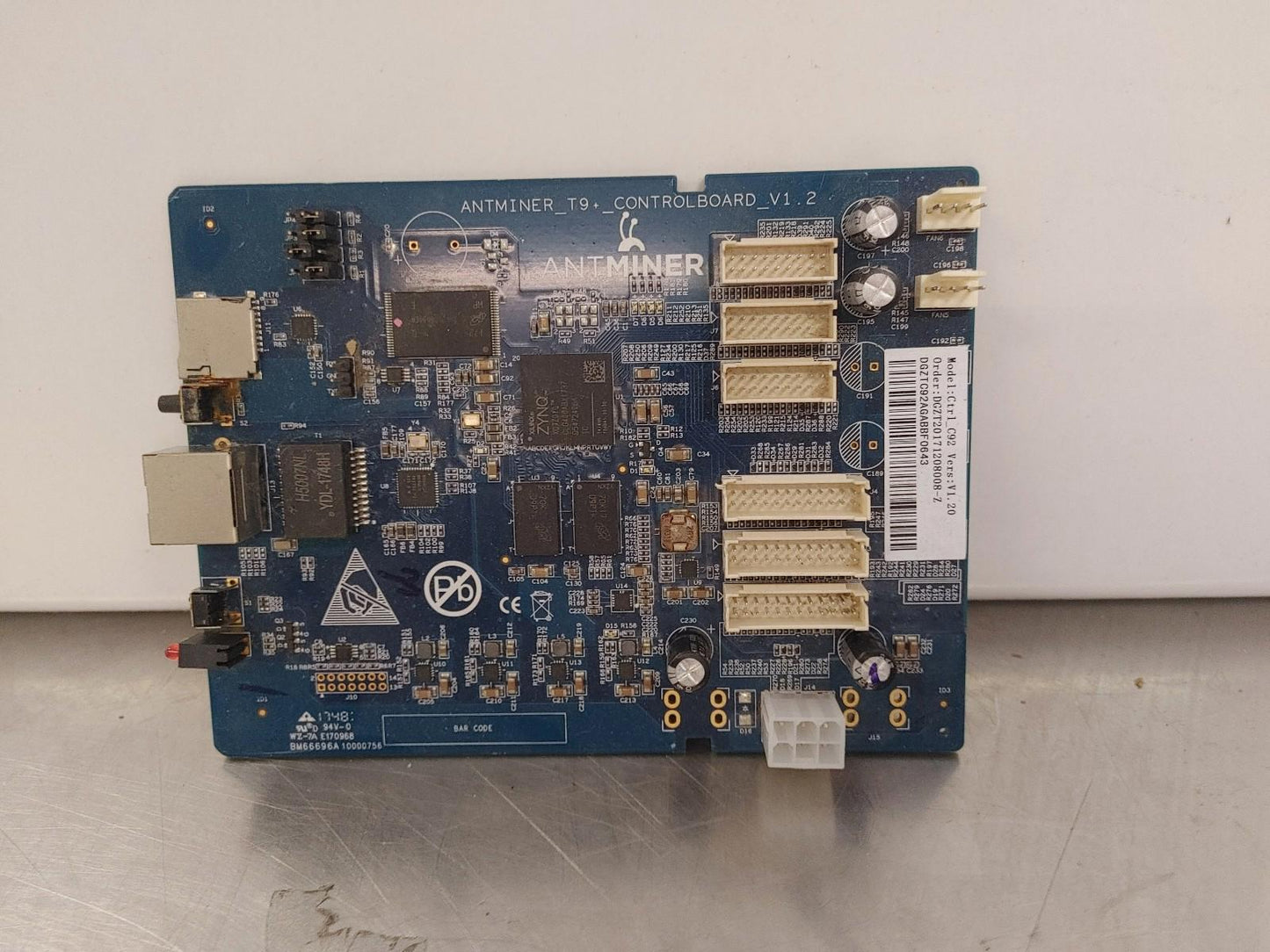 Good Condition AntMiner T9+ Control Board V1.2 Model Ctrl_C92 Blue Untested