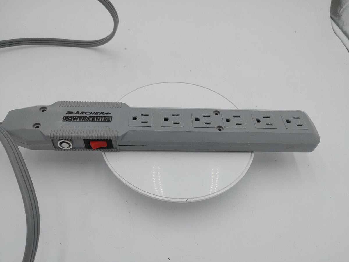 Good Condition Archer Power Centre 6 port Surge Protector Power Bar Grey Works