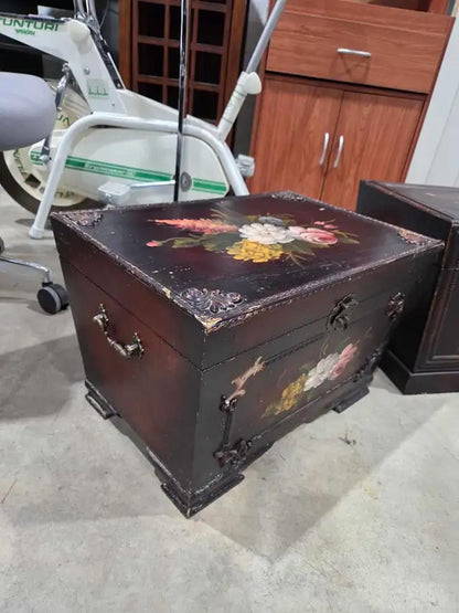 Vintage Painted Floral Storage Chests