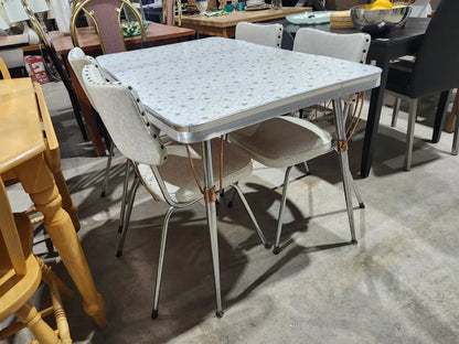 Vintage Retro Kitchen Table and Four Chairs Set