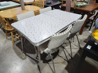 Vintage Retro Kitchen Table and Four Chairs Set