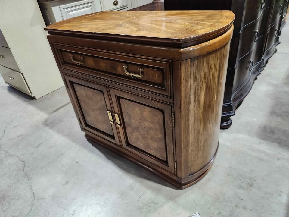 Vintage Sklar-Pepper Curved Wood Counter Server