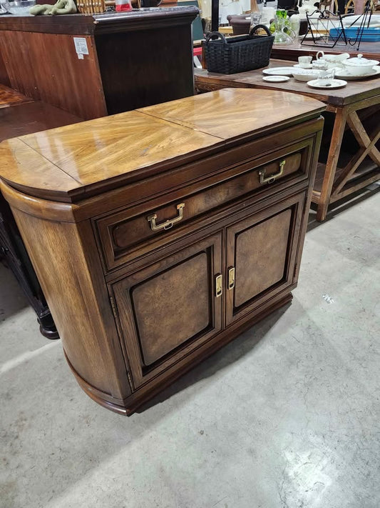 Vintage Sklar-Pepper Curved Wood Counter Server