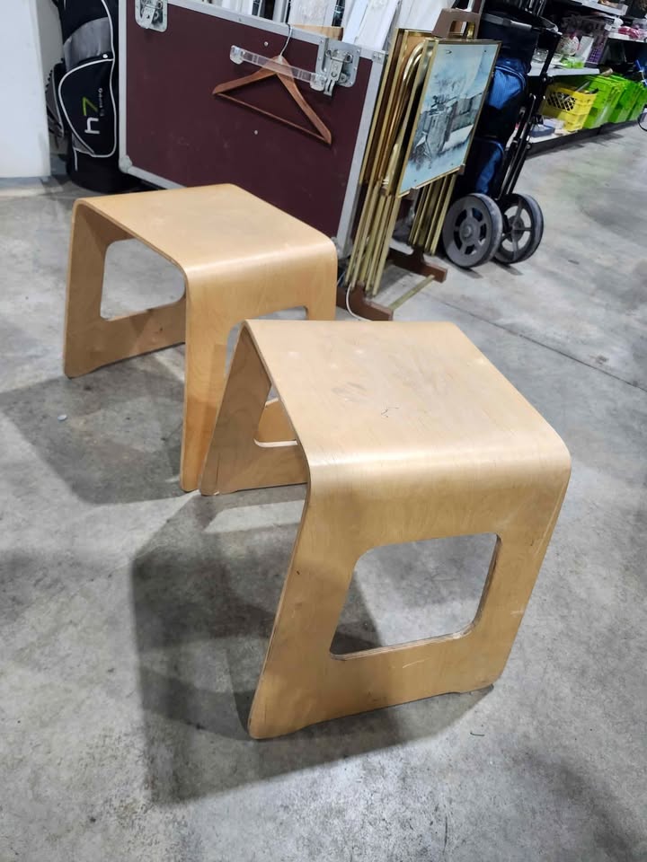 Vintage Ikea Benjamin Stackable Wooden Stools - 2 Available