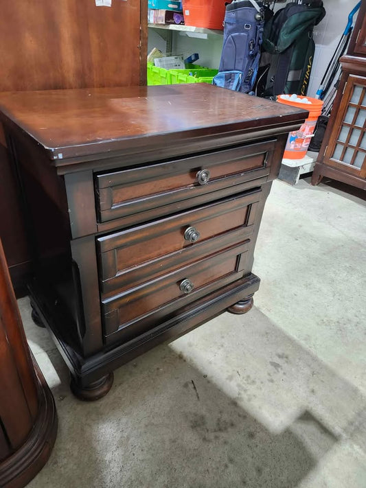 Ashley Porter Solid Wooden Three-Drawer Nightstand