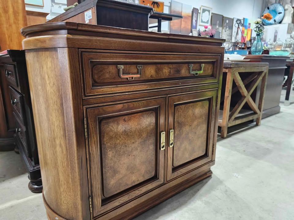 Vintage Sklar-Pepper Curved Wood Counter Server