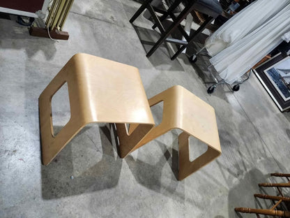Vintage Ikea Benjamin Stackable Wooden Stools - 2 Available