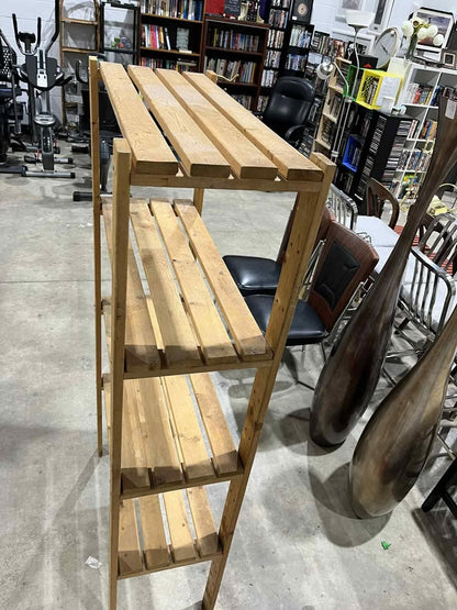 Wooden shelf unit