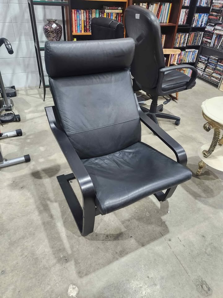 IKEA STRANDMON Wing Chair - Genuine Leather