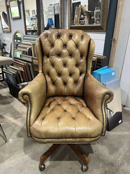 Vintage Leather Office Chair (Thomasville)