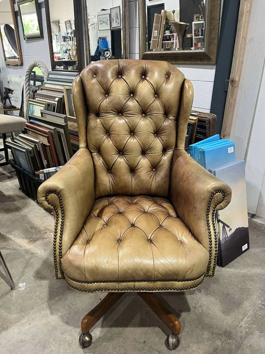 Vintage Leather Office Chair (Thomasville)
