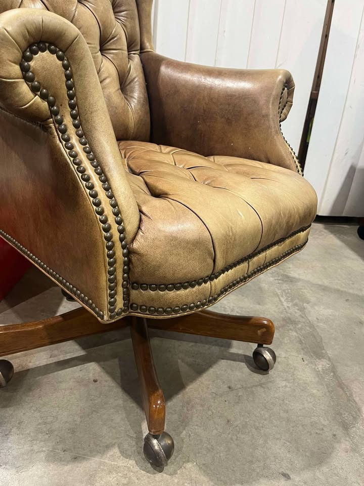 Vintage Leather Office Chair (Thomasville)