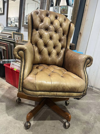 Vintage Leather Office Chair (Thomasville)