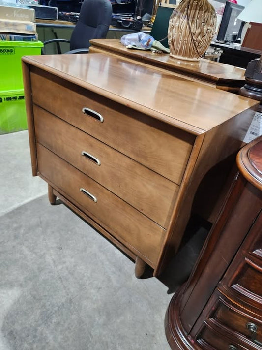 Vintage Wooden Three-Drawer Chest of Drawers