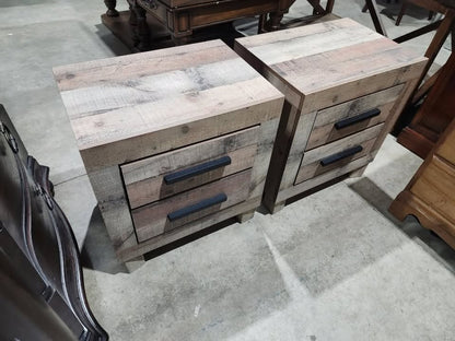 Mojave Rustic Wooden 2-Drawer Nightstands