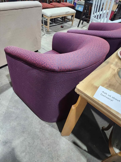 Pair of Matching Barrel-Back Armchairs