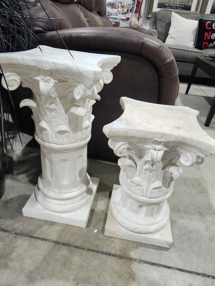 Pair of Decorative Stone Columns