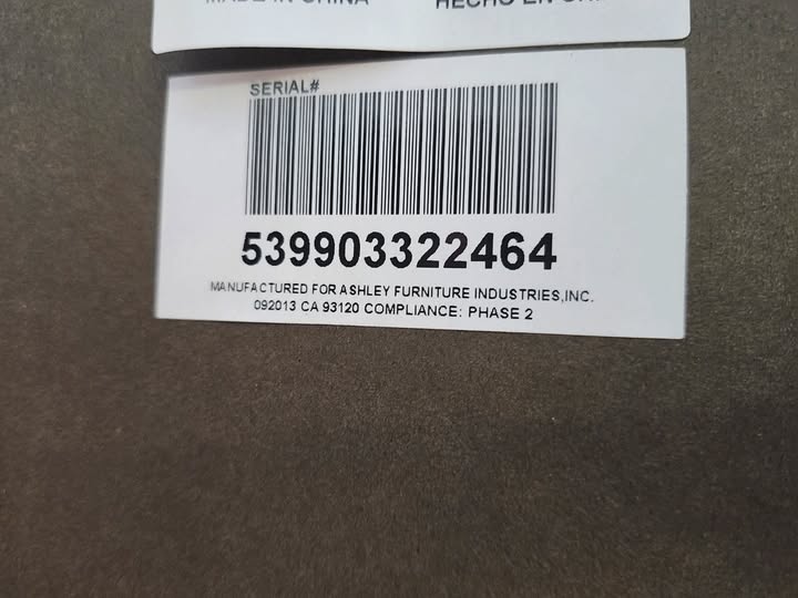 Dark Wood/Glass Display Cabinet - Ashley Furniture