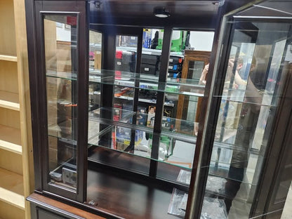 Dark Wood/Glass Display Cabinet - Ashley Furniture