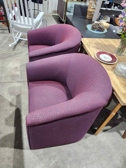 Pair of Matching Barrel-Back Armchairs