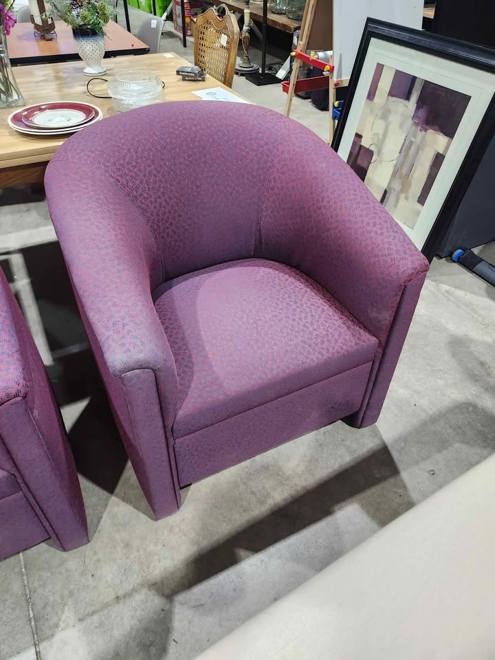 Pair of Matching Barrel-Back Armchairs