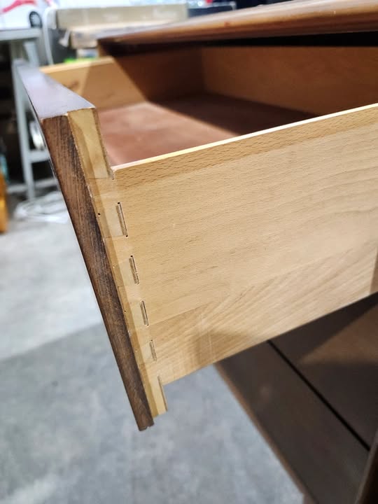 Vintage Wooden Three-Drawer Chest of Drawers