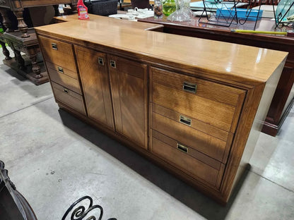 Vintage Solid Wooden Dresser with 9 Drawers