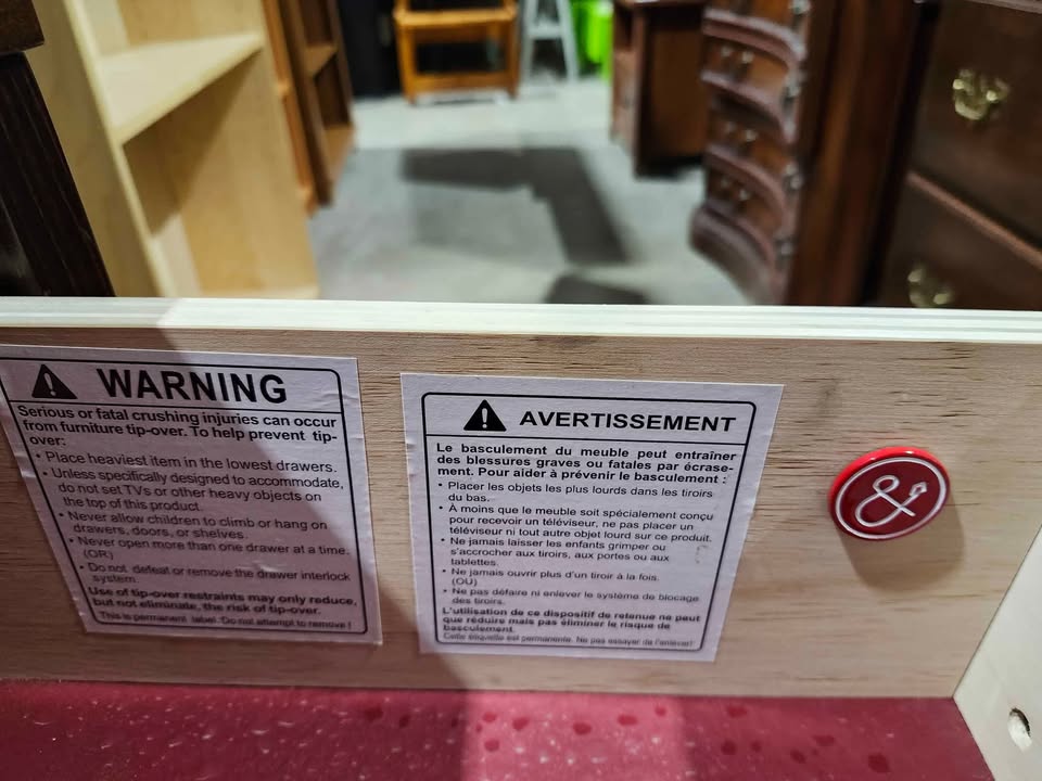 Franklin & Ben Double Wide Dresser in Rustic Brown