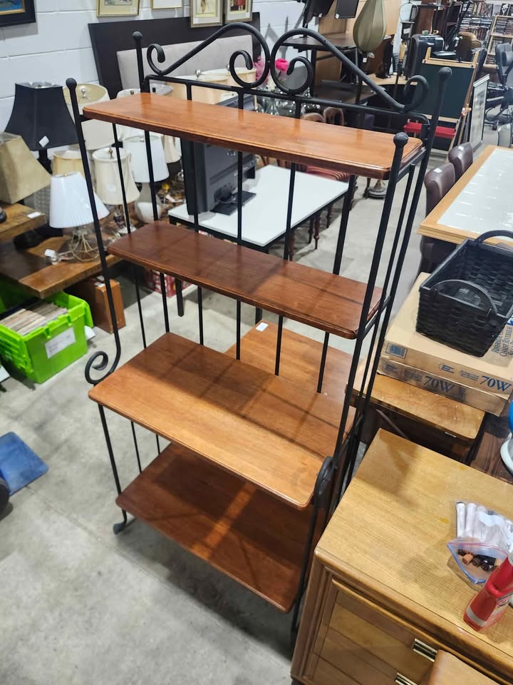 Vintage Style 4-Tier Bakers Rack Shelf