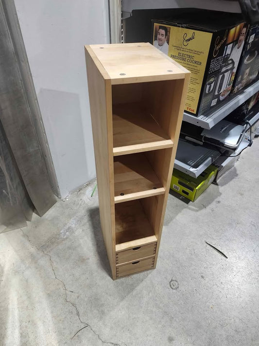 Small Wooden Shelving Unit with Drawers
