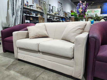 Cream Loveseat with Pillows - Sears/Made in Canada