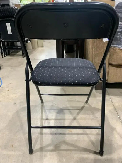 Mainstays Black and Grey Padded Folding Chair - 4 available
