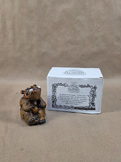 Vintage John Rays Beasties Kingdom Hugo Hippo 1987 Resin Figurine Hippopotamus