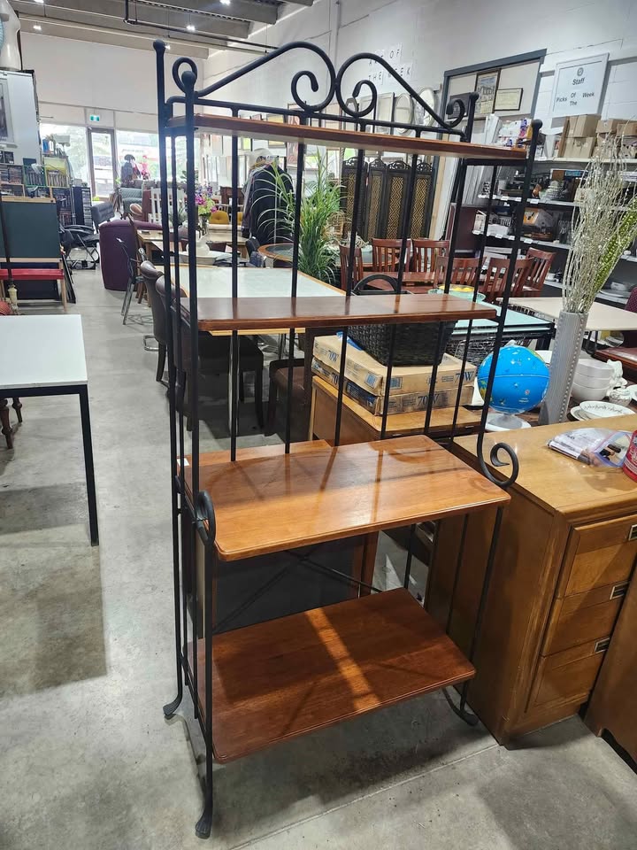 Vintage Style 4-Tier Bakers Rack Shelf