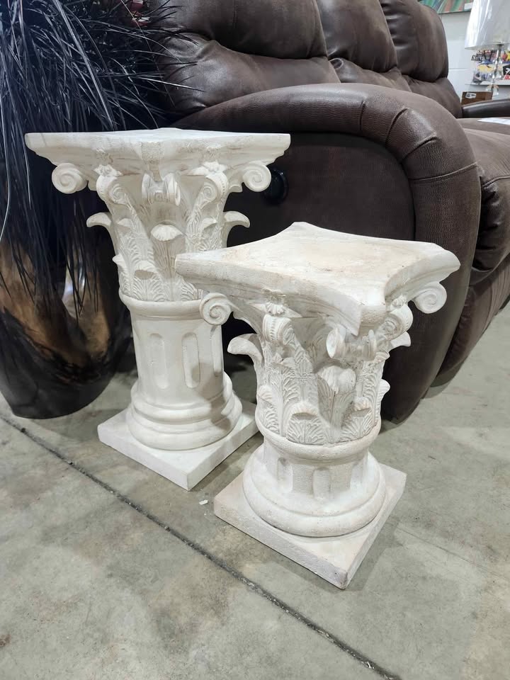 Pair of Decorative Stone Columns