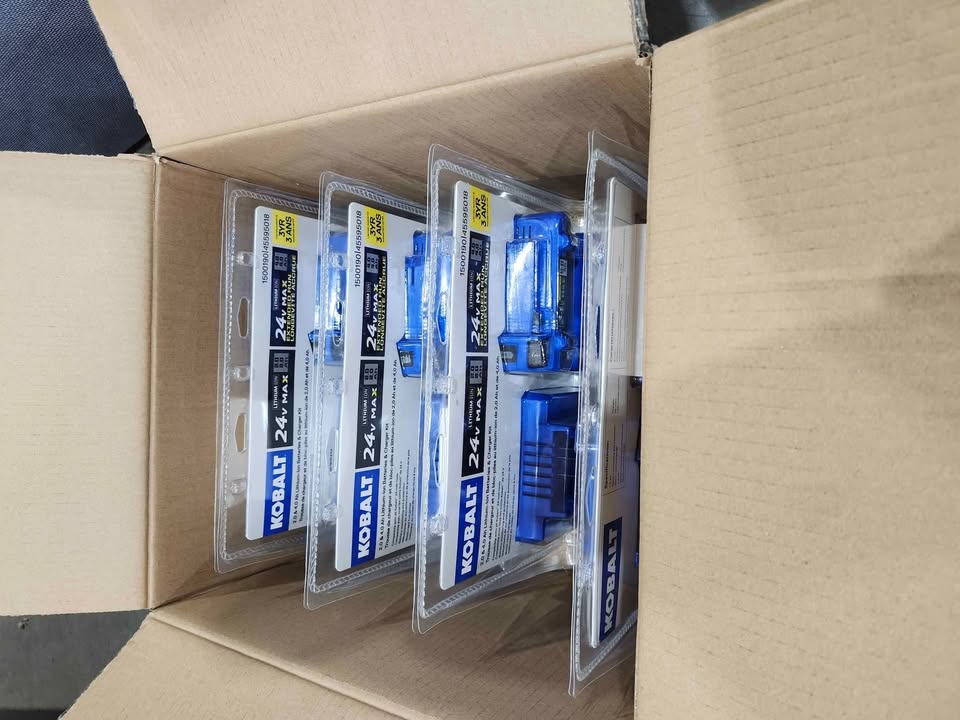 Kobalt 24V Lithium Battery/Charger Kits x4