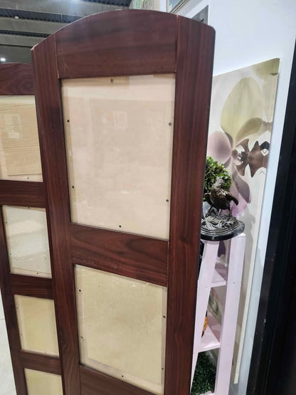 Dark Wood Folding Photo Display Screen