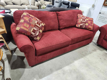 Red Sofa & Loveseat Set (Sofa)
