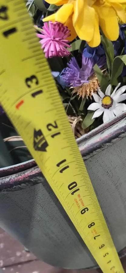 Metal Tub Planter with Faucet Accent 2ft