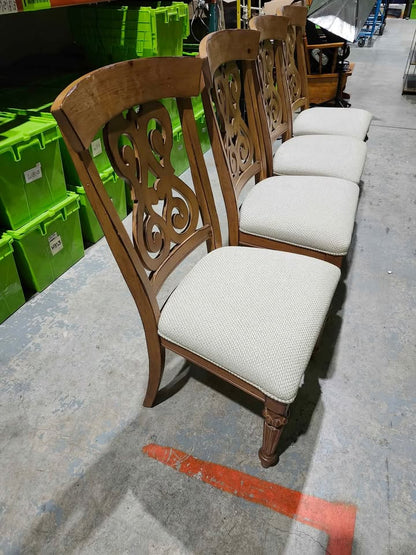 Set of 4 Wooden Dining Chairs
