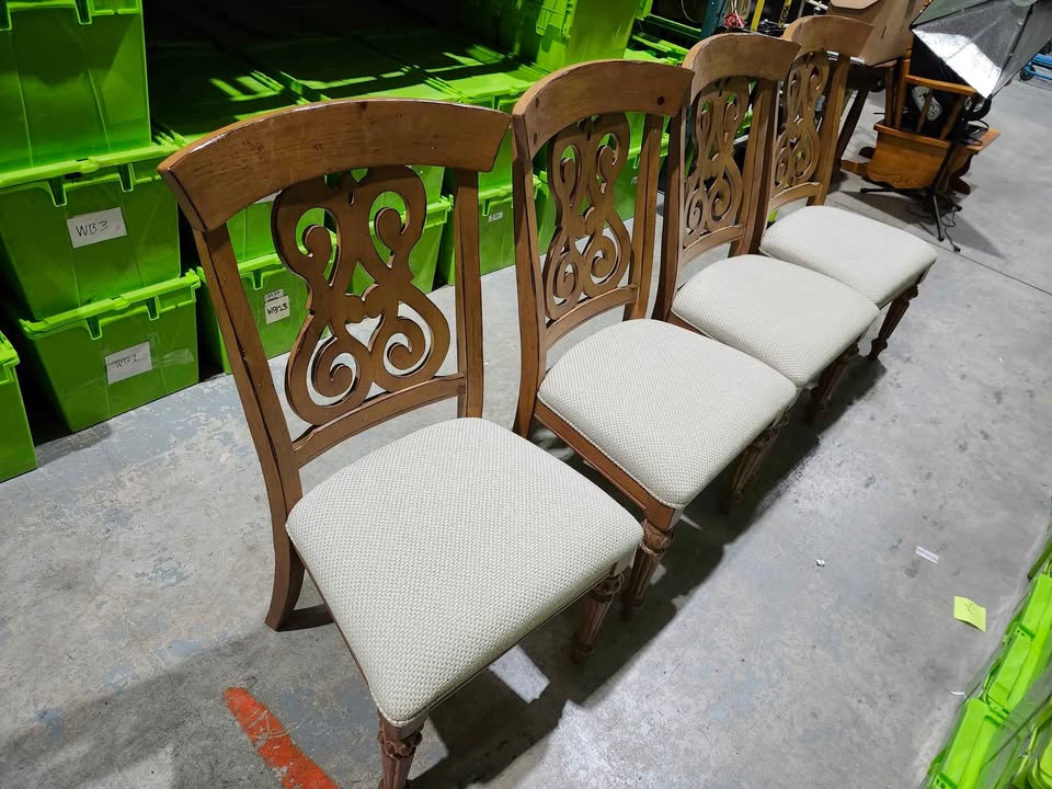 Set of 4 Wooden Dining Chairs
