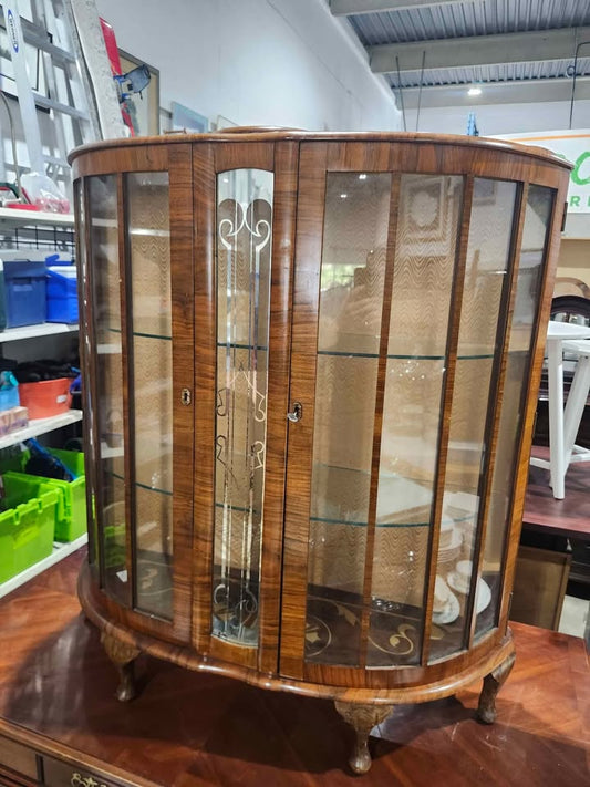 Vintage Wooden/Glass Display Cabinet