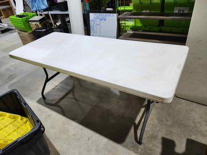 6ft Lifetime Folding Rectangular Table - 2 Available